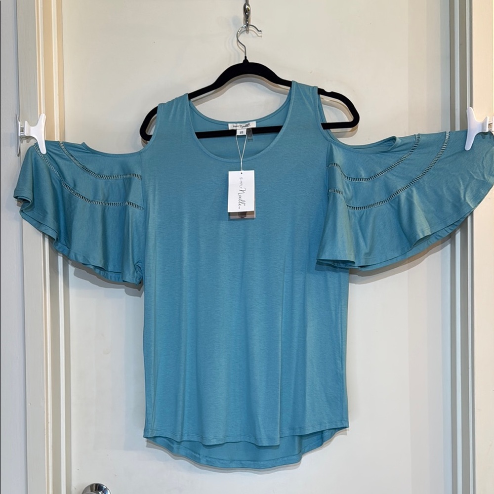 Cold Shoulder Summer Turquoise Women’s Top